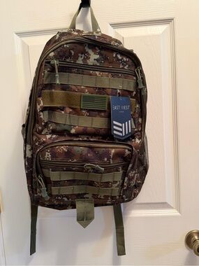 EAST WEST Digital Camo Tactical Backpack - Brown & Green